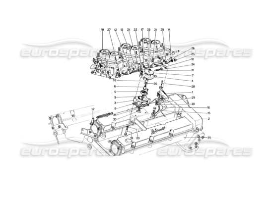 a part diagram from the ferrari 246 parts catalogue