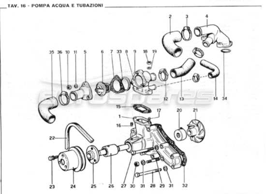 a part diagram from the ferrari 246 parts catalogue