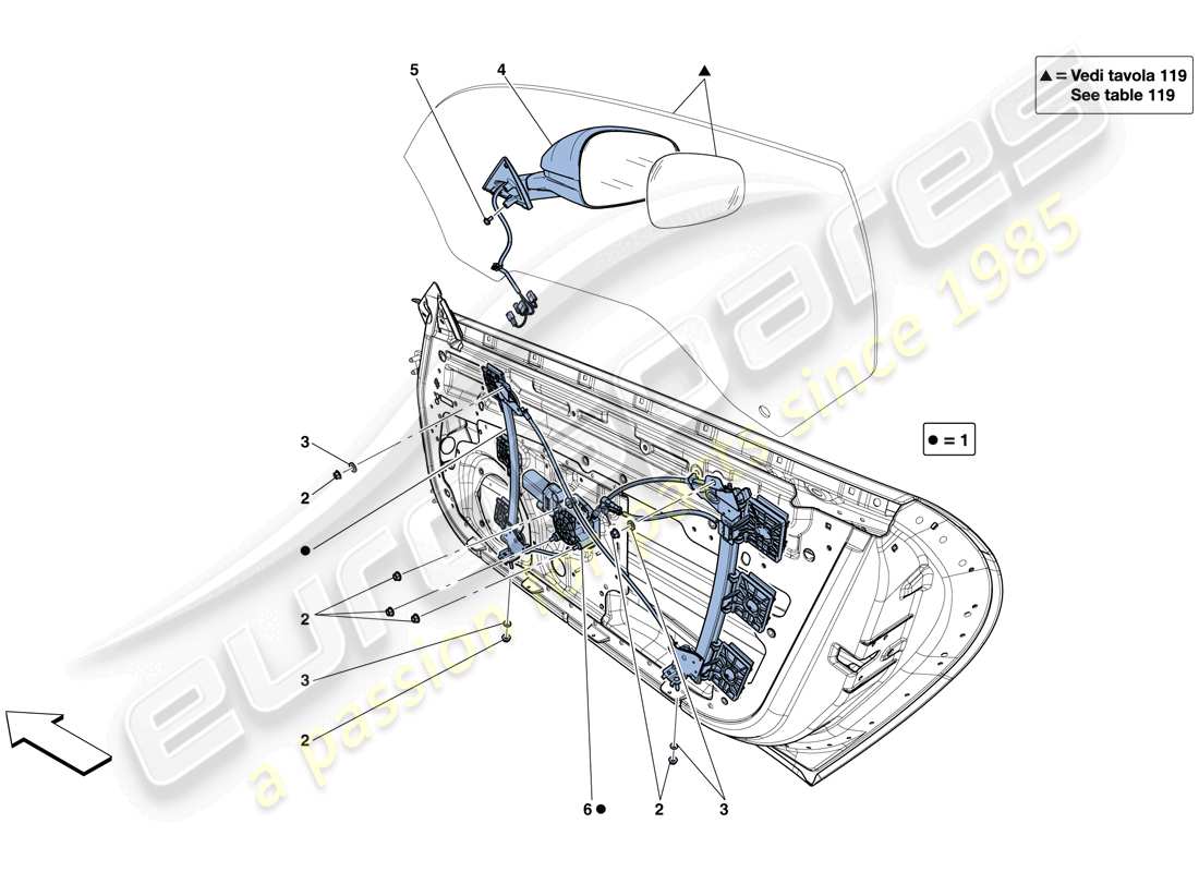 a part diagram from the Ferrari F12 Berlinetta (RHD) parts catalogue