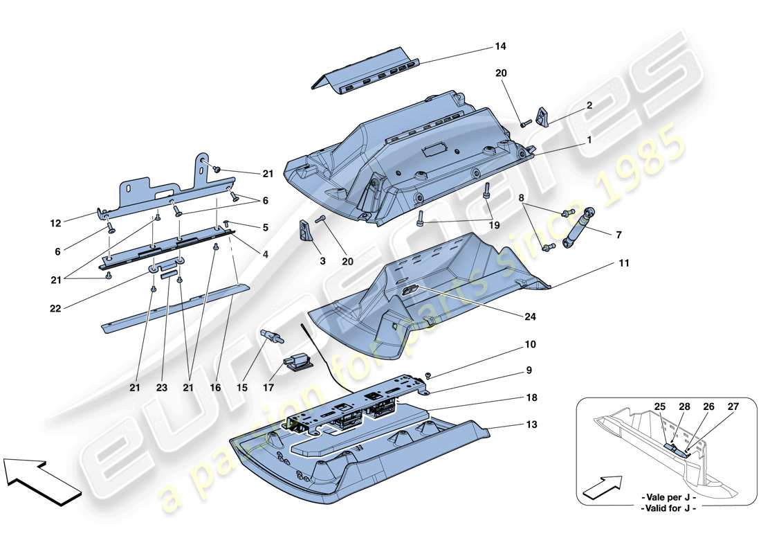 a part diagram from the Ferrari F12 Berlinetta (RHD) parts catalogue