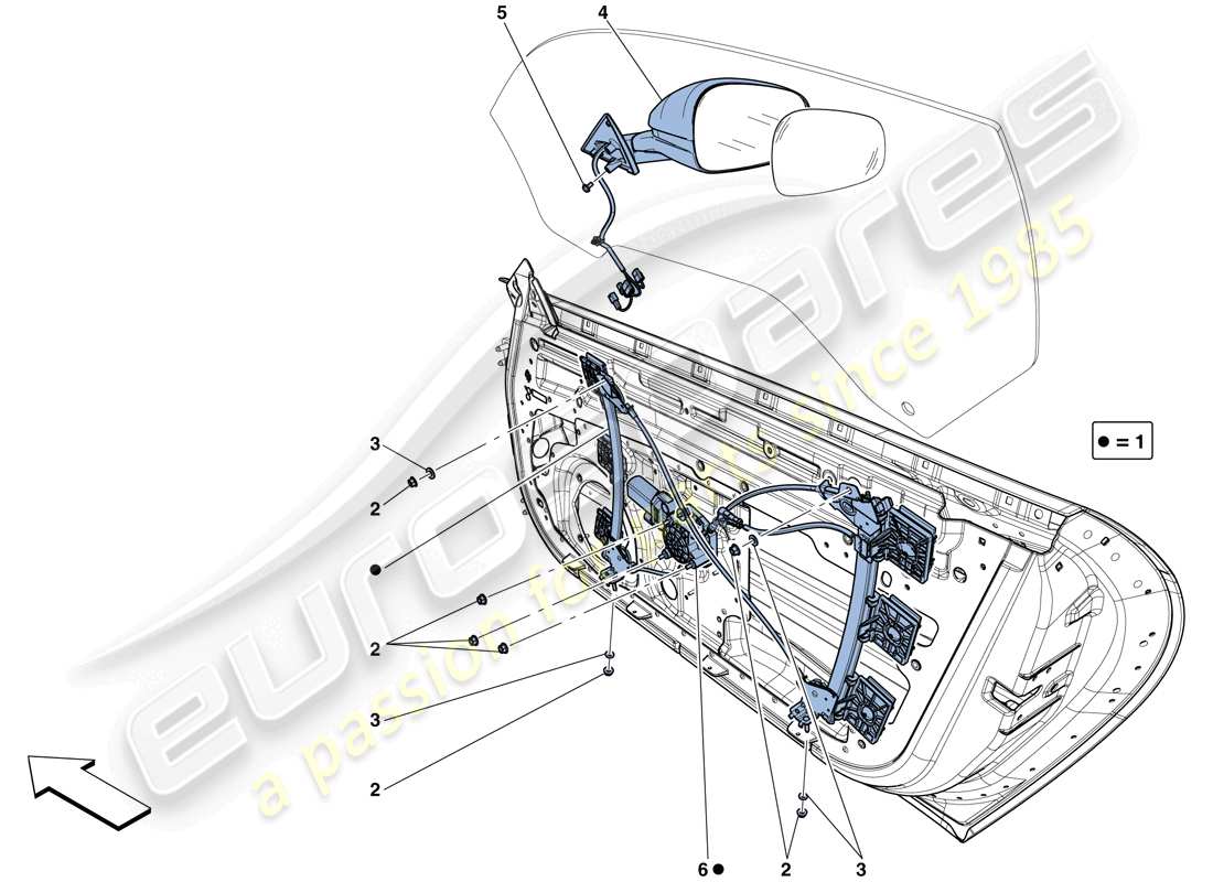 a part diagram from the ferrari f12 tdf (usa) parts catalogue