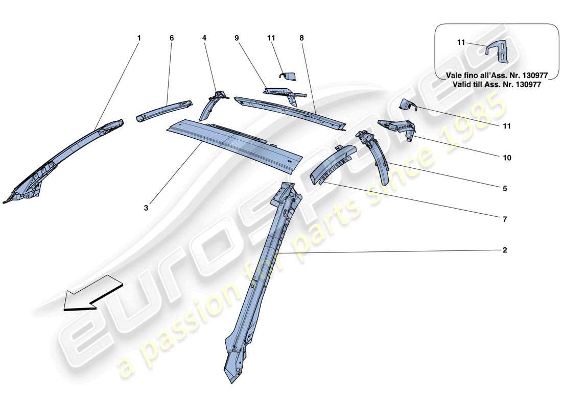 a part diagram from the Ferrari F12 TDF (USA) parts catalogue