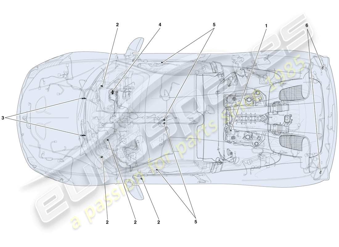 a part diagram from the ferrari 458 speciale aperta (europe) parts catalogue