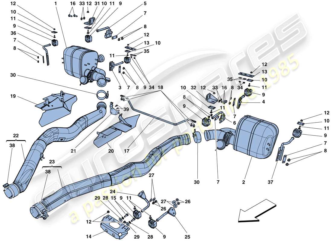 a part diagram from the ferrari f12 berlinetta (europe) parts catalogue