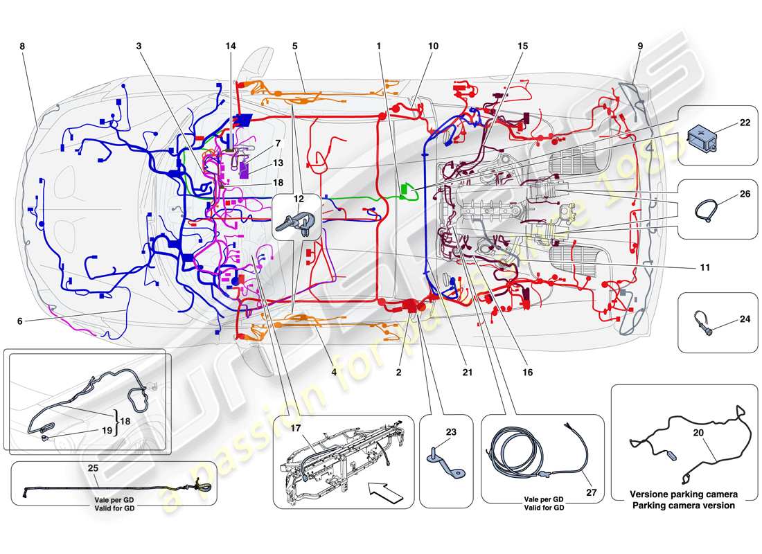 a part diagram from the ferrari 458 speciale aperta (europe) parts catalogue