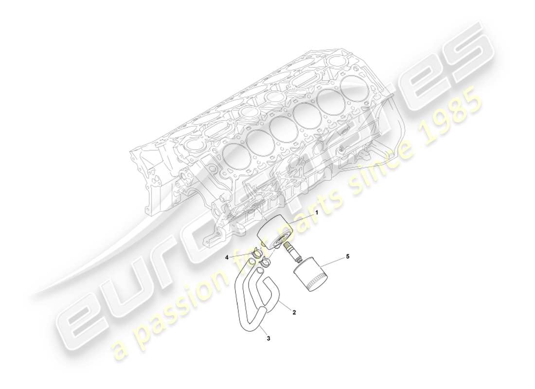 a part diagram from the aston martin db7 vantage (1999) parts catalogue