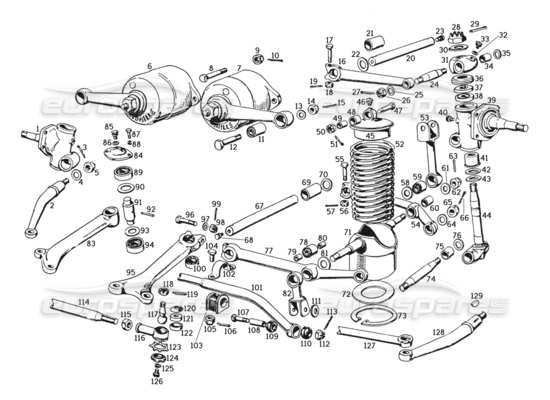 a part diagram from the ferrari 250 parts catalogue