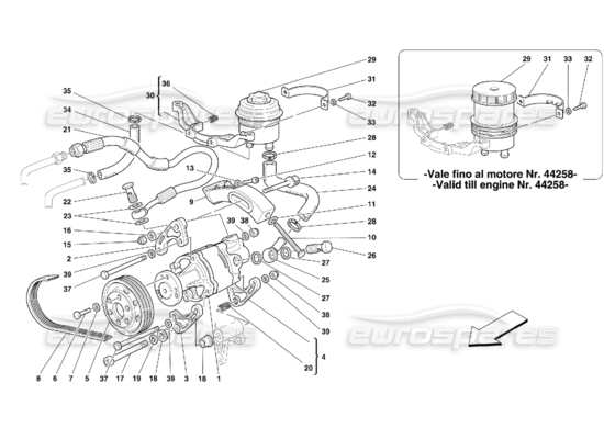 a part diagram from the ferrari 355 parts catalogue