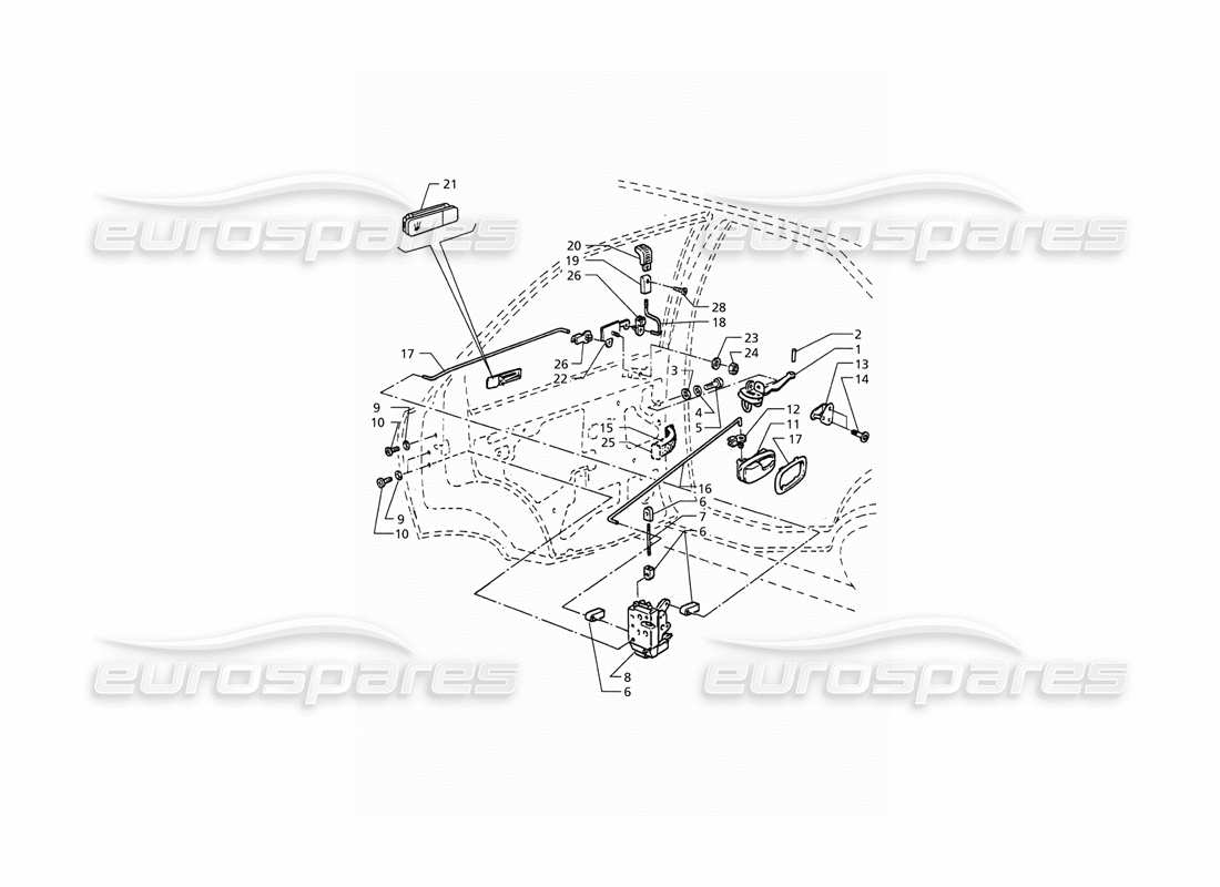 a part diagram from the maserati quattroporte (1996-2001) parts catalogue