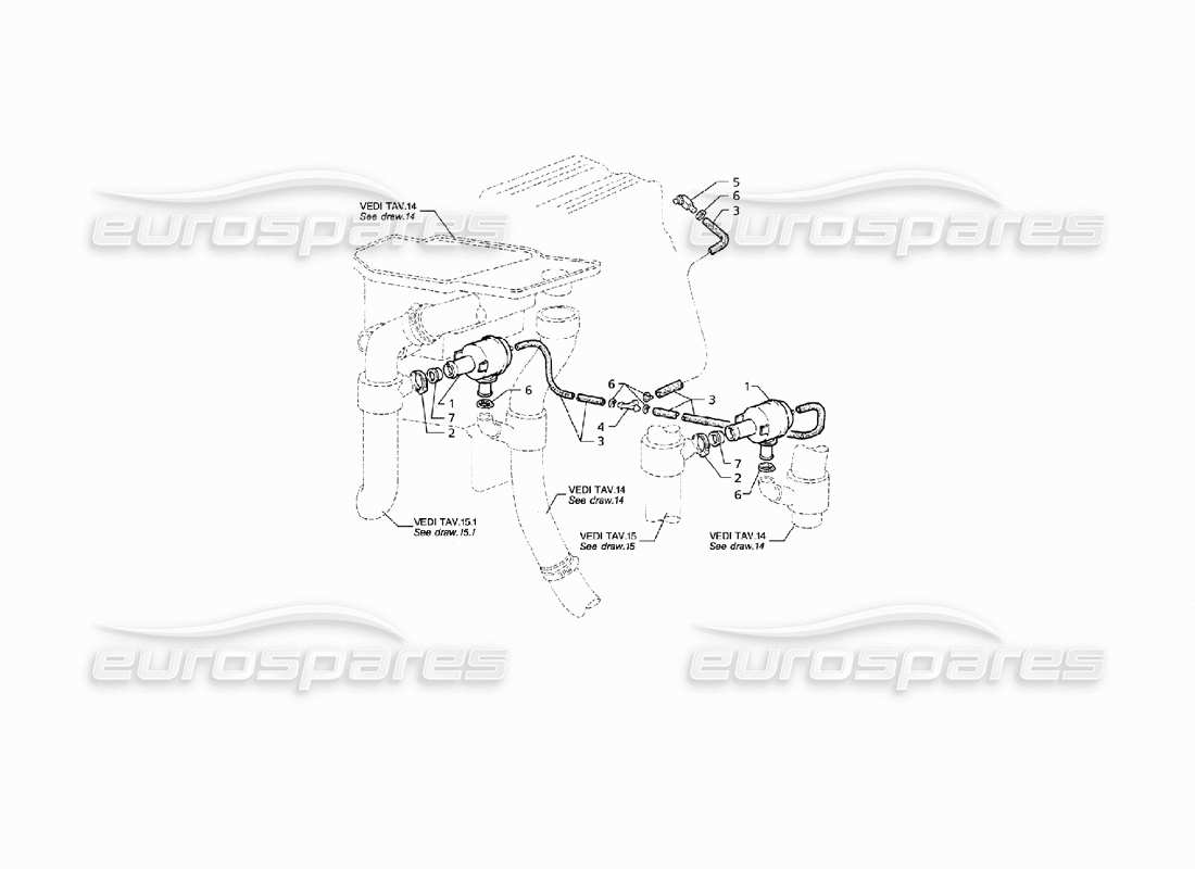 a part diagram from the Maserati QTP V8 (1998) parts catalogue