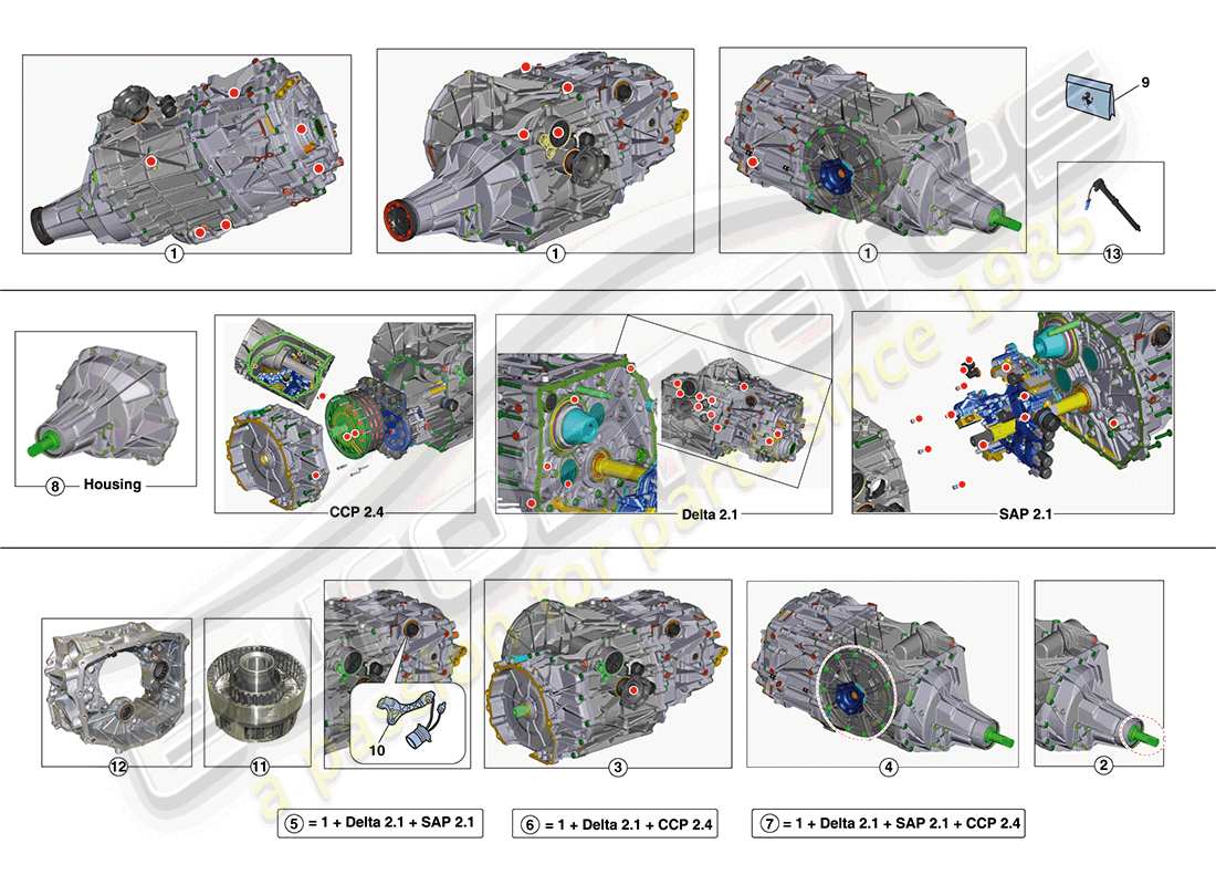 a part diagram from the ferrari ff (europe) parts catalogue