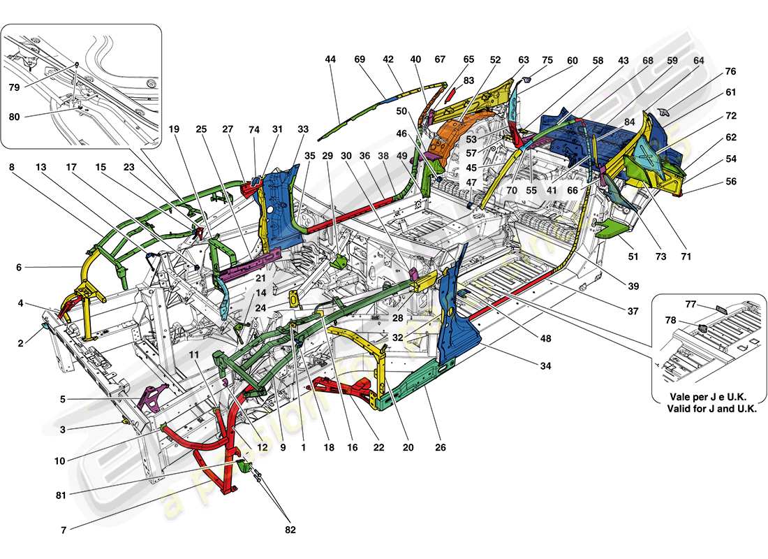 a part diagram from the Ferrari FF (RHD) parts catalogue