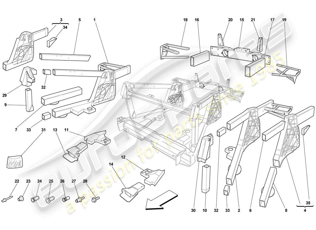 a part diagram from the ferrari f430 scuderia spider 16m (usa) parts catalogue