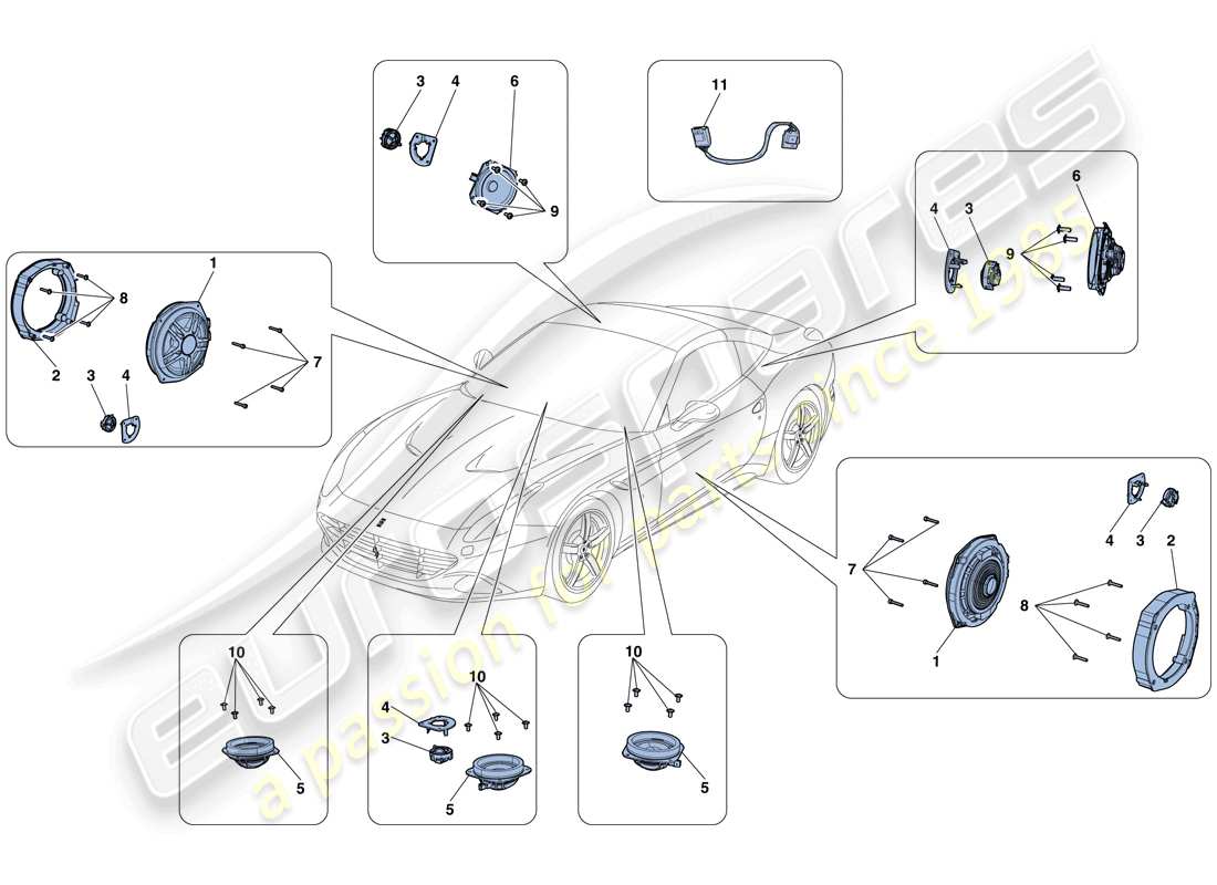 a part diagram from the Ferrari California T (USA) parts catalogue