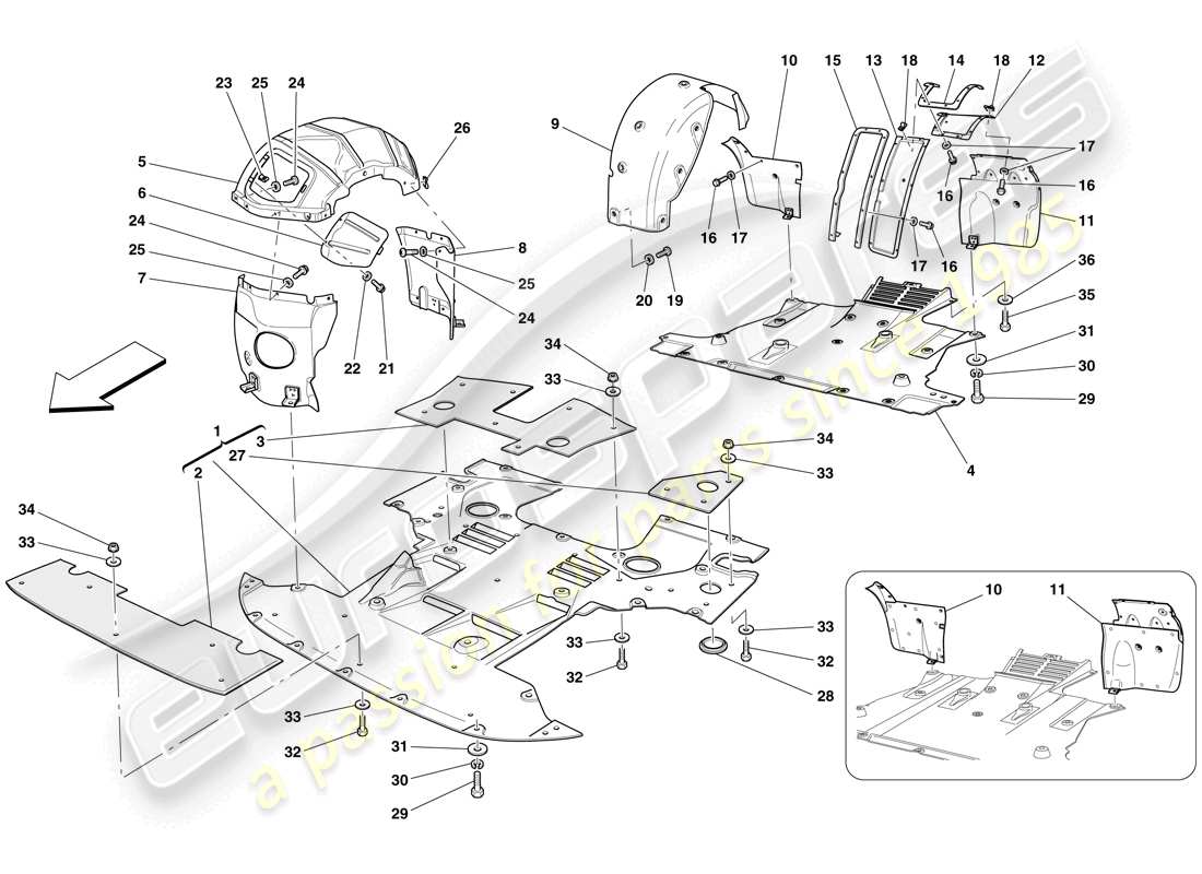 a part diagram from the Ferrari 612 Scaglietti (Europe) parts catalogue
