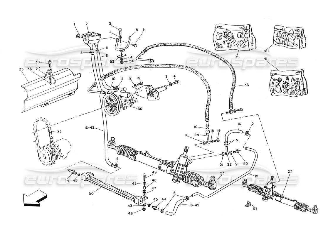 a part diagram from the maserati biturbo (1983-1995) parts catalogue