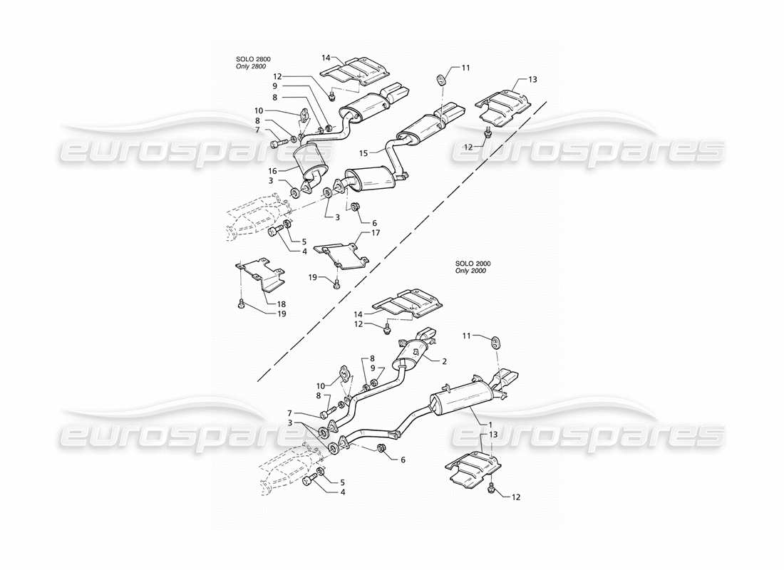 a part diagram from the maserati quattroporte (1996-2001) parts catalogue