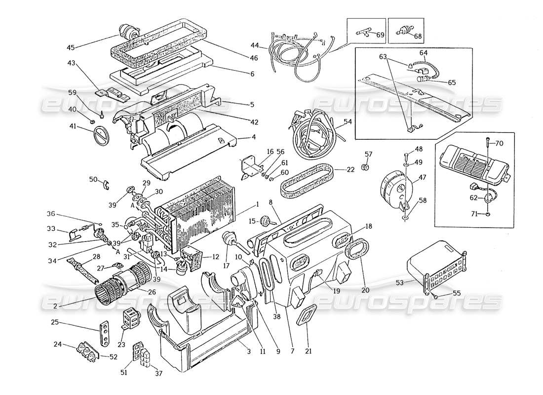a part diagram from the maserati karif 2.8 parts catalogue