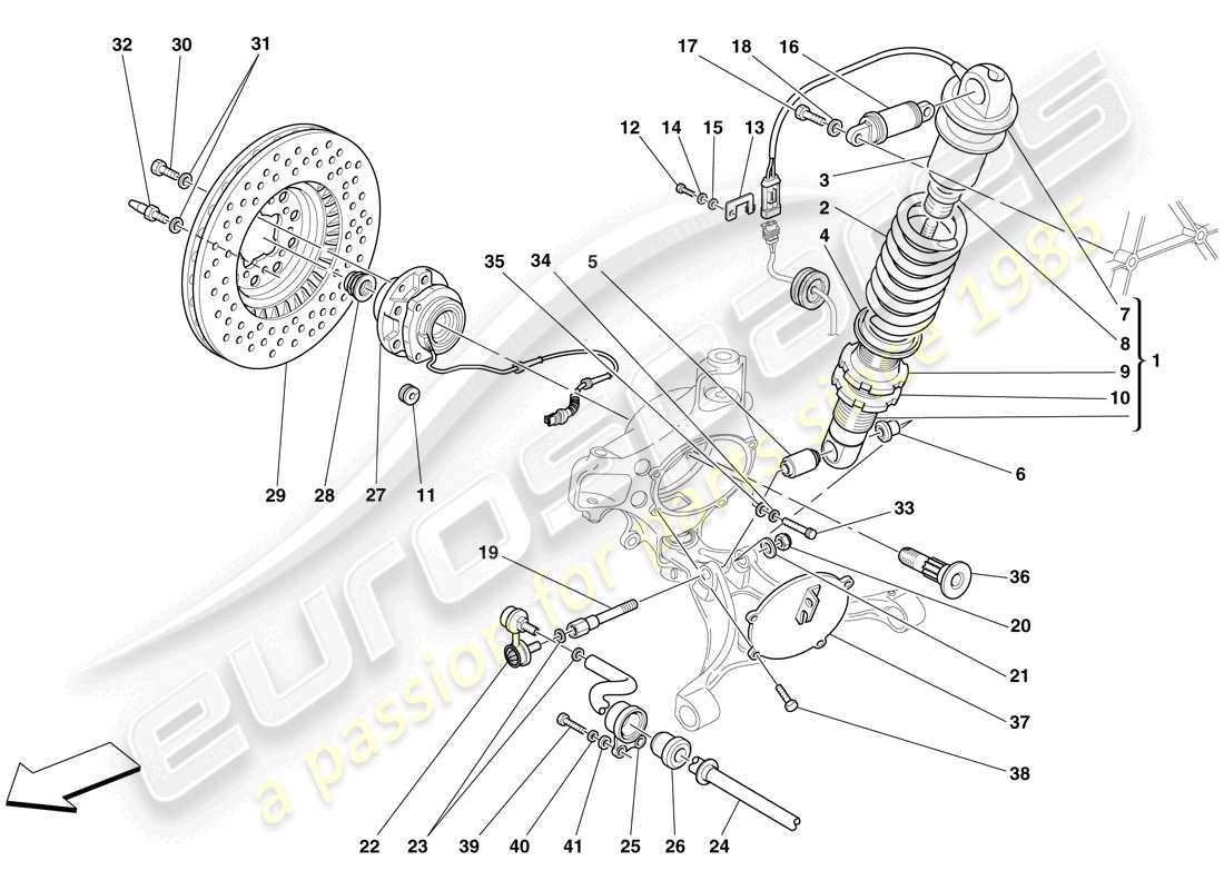 a part diagram from the ferrari 430 parts catalogue