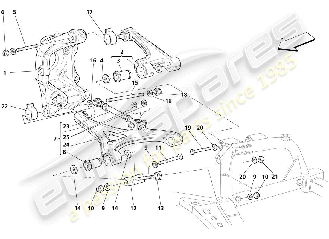 VIEW PARTS DIAGRAMS FROM THE MASERATI 4200 PARTS CATALOGUE a part diagram from the maserati 4200 parts catalogue