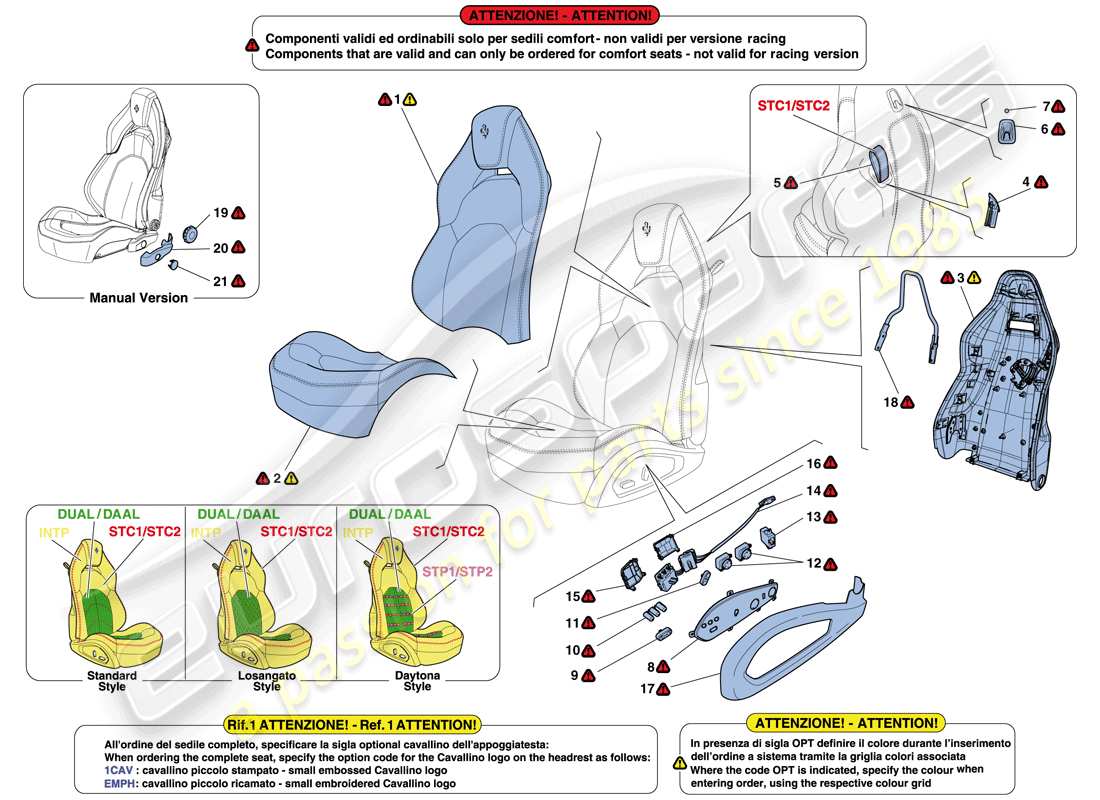 a part diagram from the Ferrari 488 Spider (Europe) parts catalogue