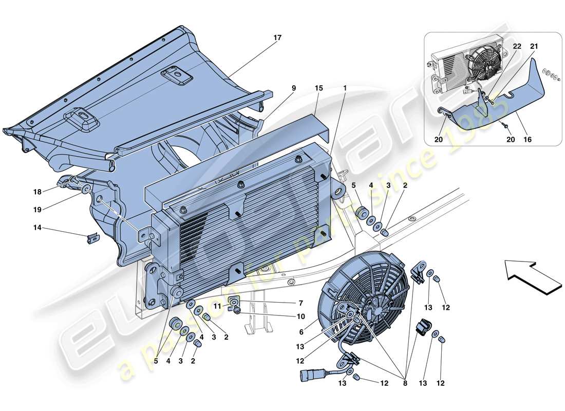 a part diagram from the ferrari 458 speciale aperta (europe) parts catalogue