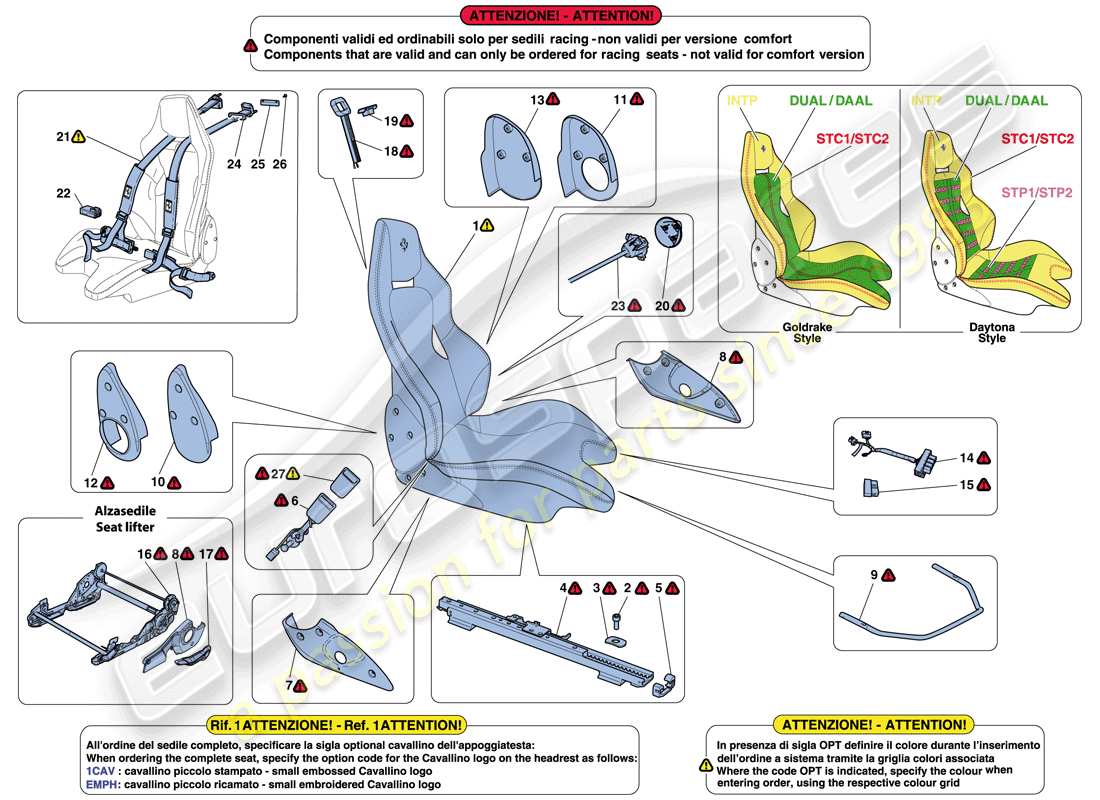 a part diagram from the Ferrari 488 GTB (RHD) parts catalogue