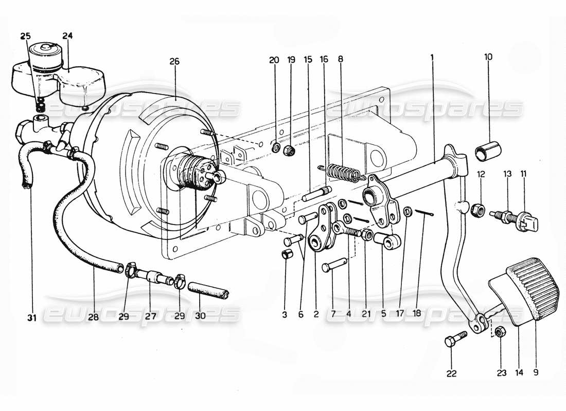 a part diagram from the ferrari 330 and 365 parts catalogue