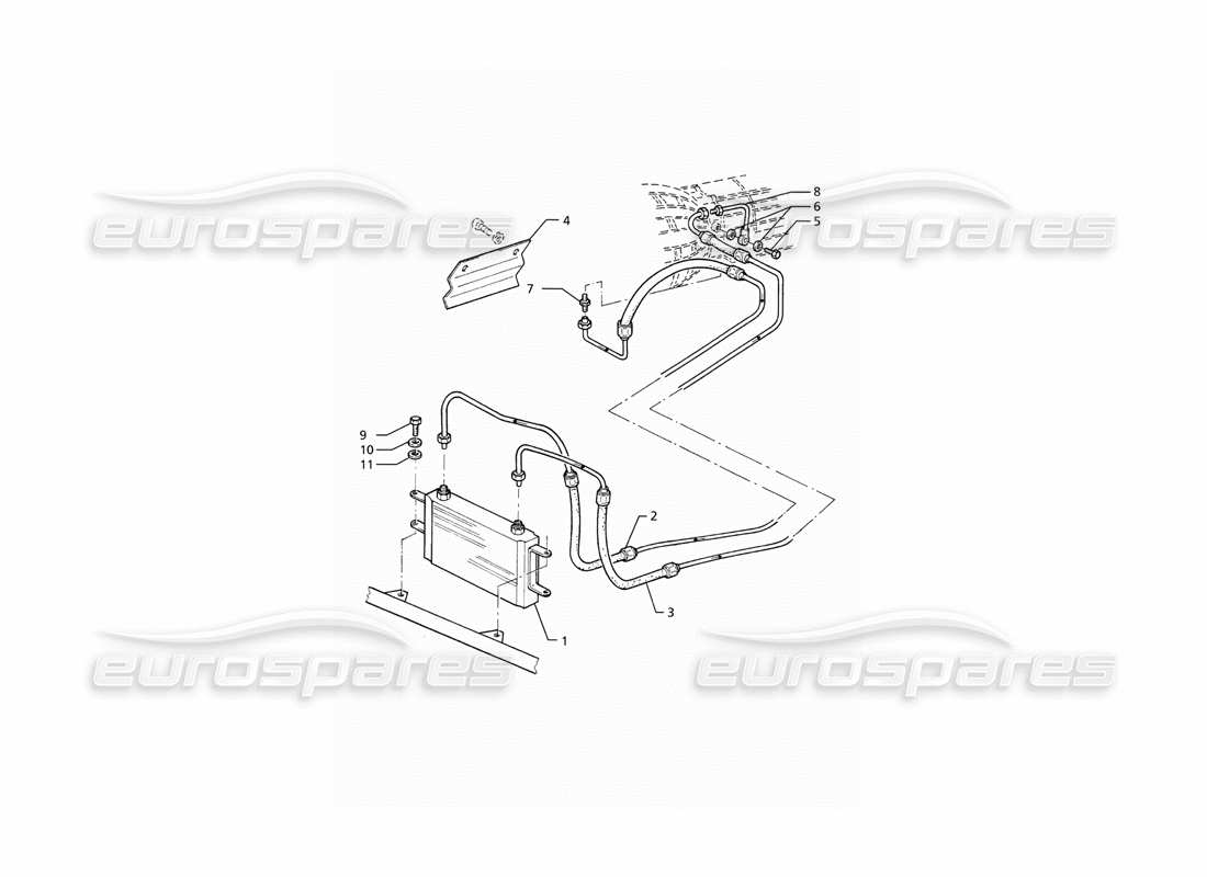 a part diagram from the maserati ghibli (1993-1995) parts catalogue