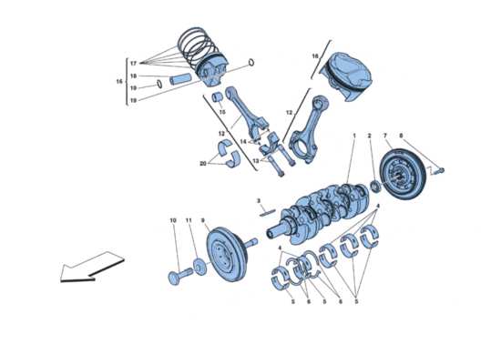 a part diagram from the ferrari 458 parts catalogue