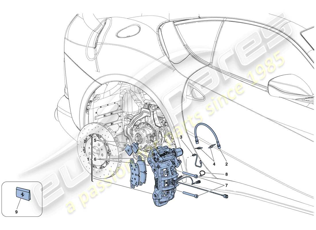 VIEW PARTS DIAGRAMS FROM THE FERRARI 812 PARTS CATALOGUE a part diagram from the ferrari 812 parts catalogue
