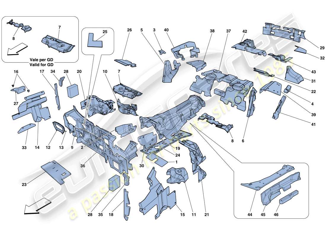 a part diagram from the Ferrari F12 Berlinetta (USA) parts catalogue