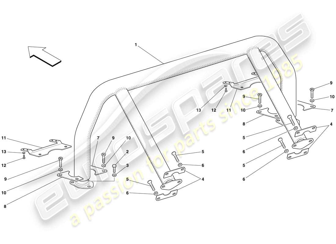 a part diagram from the ferrari 599 parts catalogue