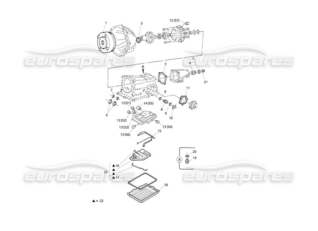 a part diagram from the Maserati QTP V8 Evoluzione parts catalogue