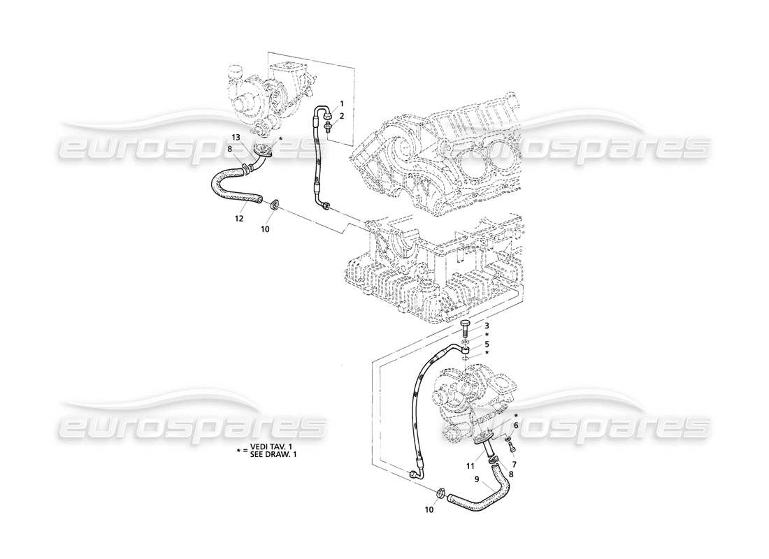 a part diagram from the Maserati QTP V8 Evoluzione parts catalogue
