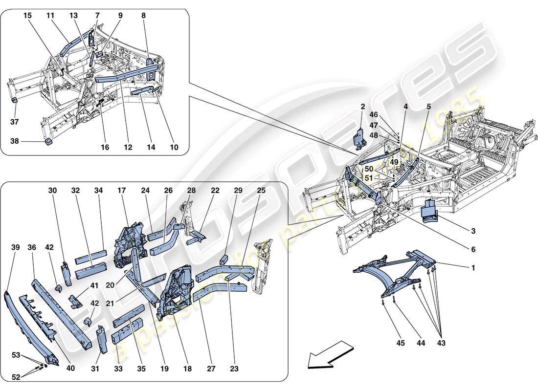 a part diagram from the ferrari ff parts catalogue