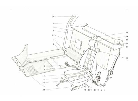 a part diagram from the ferrari 208 parts catalogue