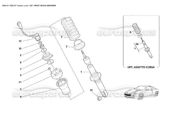 a part diagram from the maserati 3200 parts catalogue