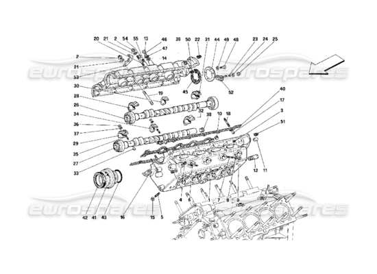 a part diagram from the ferrari 348 (2.7 motronic) parts catalogue