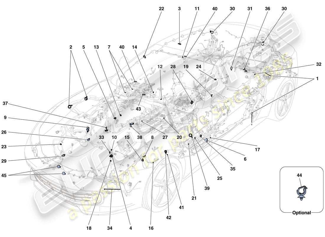 a part diagram from the ferrari gtc4 lusso (usa) parts catalogue