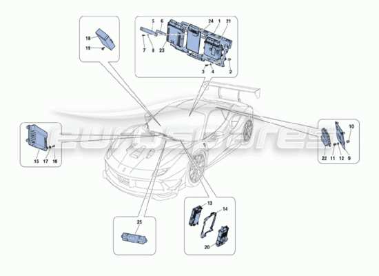 a part diagram from the ferrari 488 challenge parts catalogue