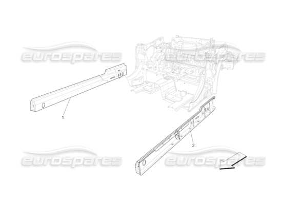 a part diagram from the maserati grancabrio parts catalogue