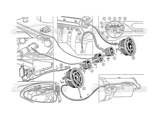 a part diagram from the maserati 3500 parts catalogue