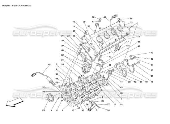 a part diagram from the ferrari 360 parts catalogue