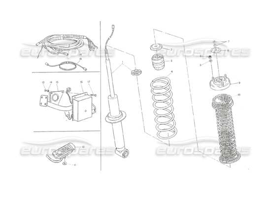 a part diagram from the maserati shamal parts catalogue