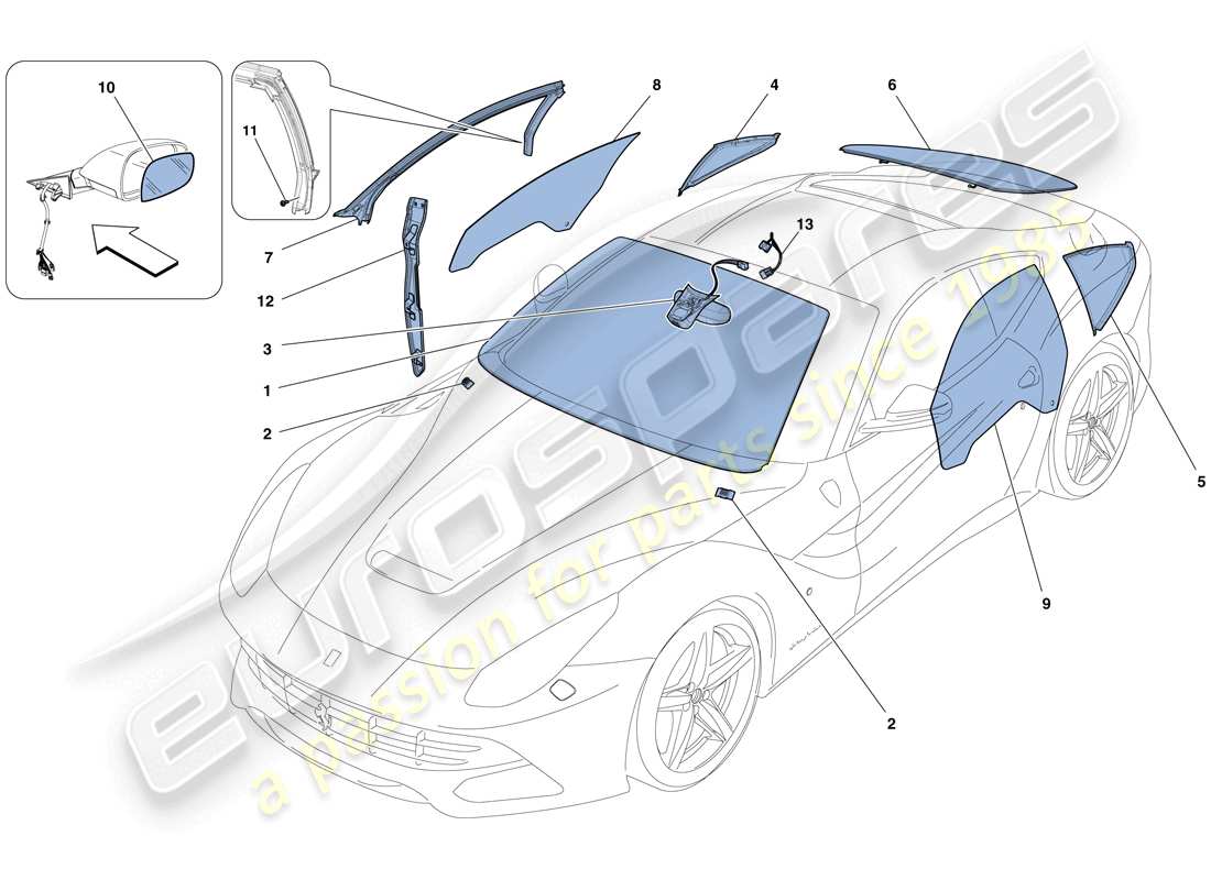 a part diagram from the Ferrari F12 Berlinetta (Europe) parts catalogue