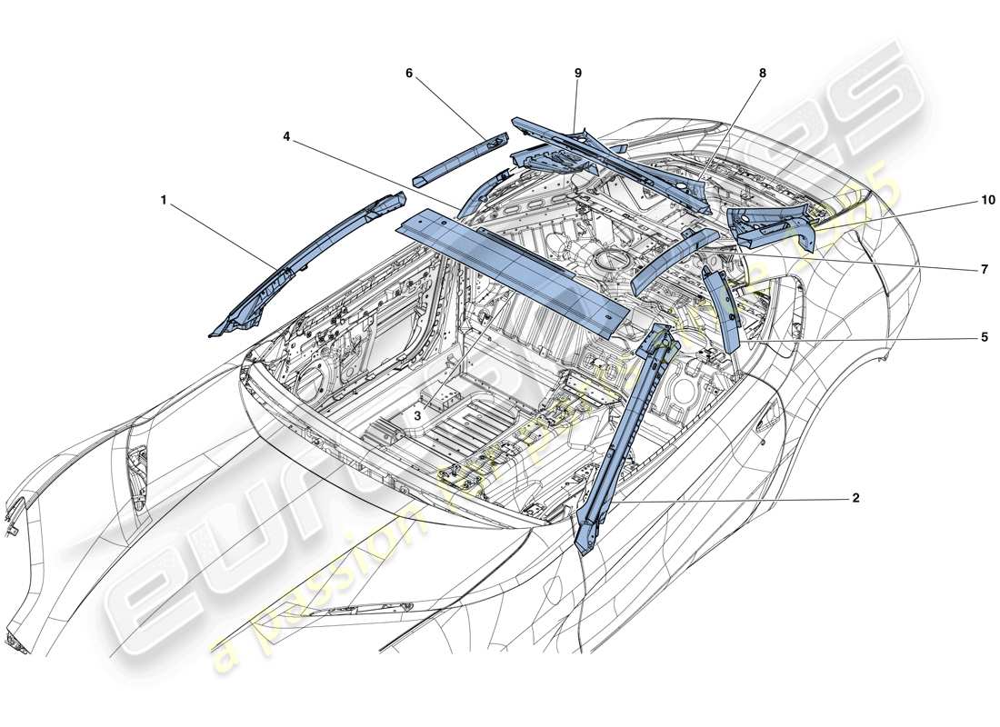 a part diagram from the ferrari 812 parts catalogue