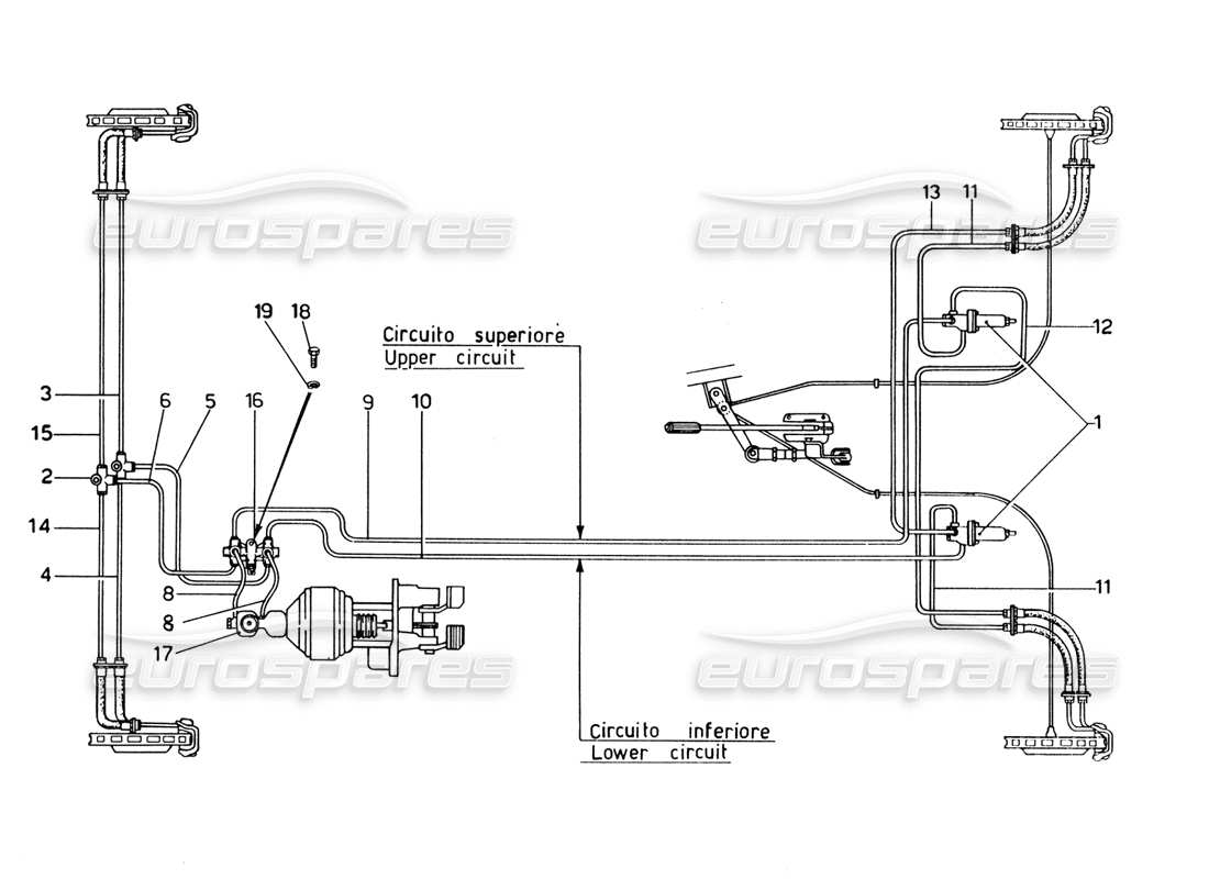 a part diagram from the ferrari 330 and 365 parts catalogue