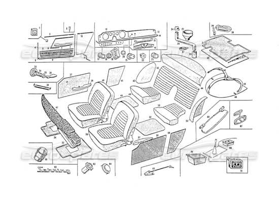 a part diagram from the maserati 3500 parts catalogue