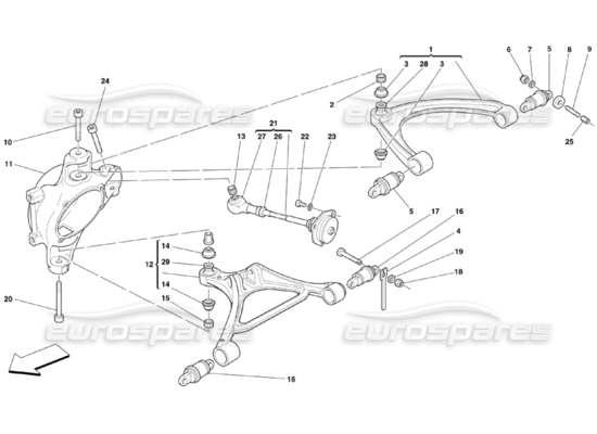 a part diagram from the ferrari 360 challenge stradale parts catalogue